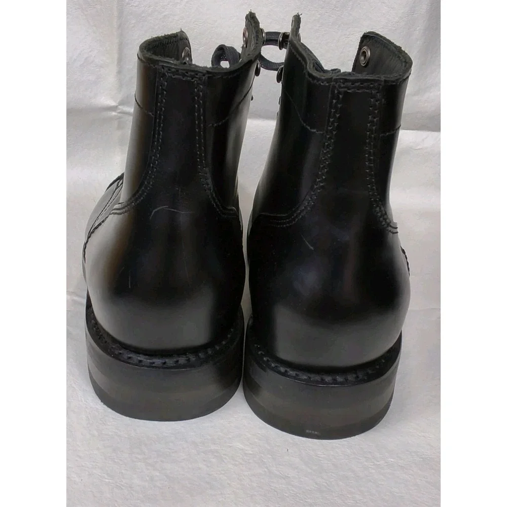 Thursday Boot Company Captain Black Leather Cap Toe Boots Men's US 8.5 Lace Up